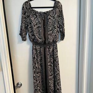 Black and white maxi dress